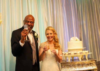 Couple toasting at Princess Ballroom