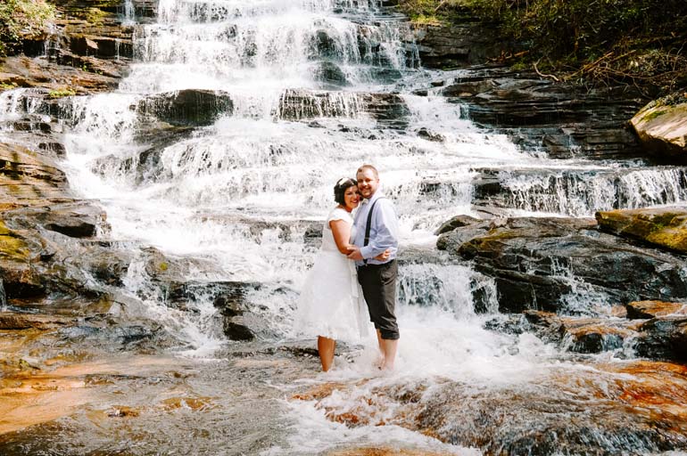 Waterfall Wedding in North Georgia