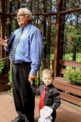 Rev Rick with his youngest officiant trainee